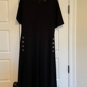 Ann Taylor Black Midi Dress, size 14